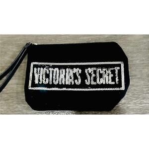 Victoria Secret Black Sequin Clutch Wristlet